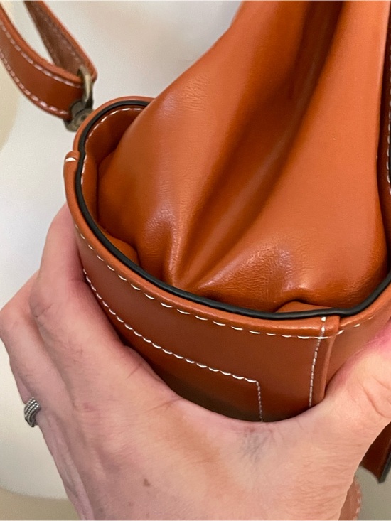 ECOSUSI Tan Faux Leather Backpack/Sling/Crossbody. main image 11
